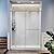 SUNNY SHOWER Bypass Sliding Shower Door Semi-Frameless Shower Enclosure 1/4"(6mm) Glass Sliding Bathroom Door, Brushed Nickel Finish, 48" W x 72" H