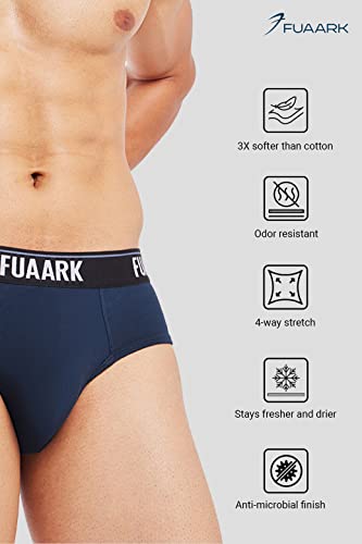 Image of FUAARK Men's Underwear Micro Modal Brief with Stretchy Fabric, Anti-Bacterial and Anti-Roll Waistband