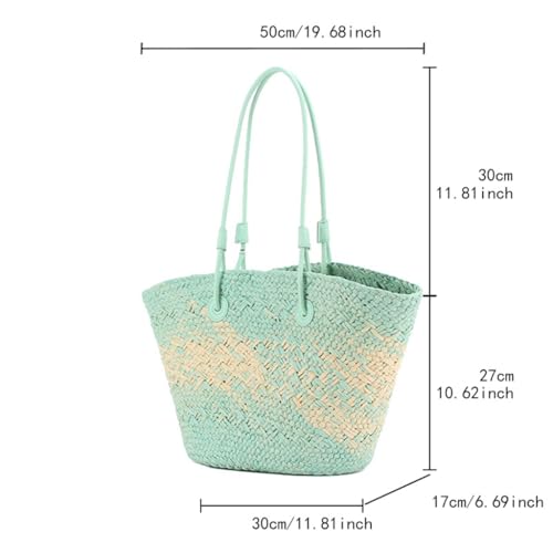 Bolso Tote de Paja para Mujer Grande para Playa Verano miniatura 6