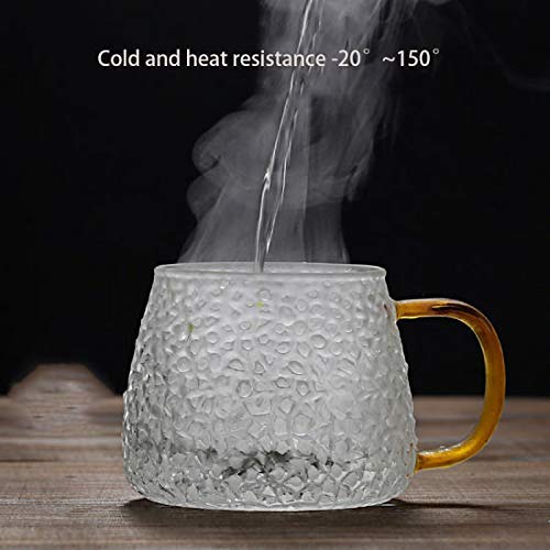 Image of ANKUL ANKULPremium Glass Coffee Mug Tea Cups Set of 6-410 ML, Transparent, Glass Cups Set for Coffee, Green Tea, Herbal Tea, Lemon Tea, Milk Cup, Hot /Cold Drinks Cups (Lemon Cup, 6)