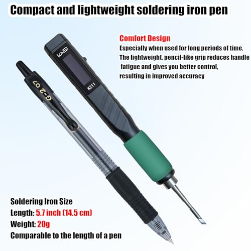 Kaisi K211 65W Smart Micro Portable Soldering Iron Fast Heating 212-842℉,Lightweight Compact Soldering Iron Pen Usb C Solder Iron Kit thumb #2