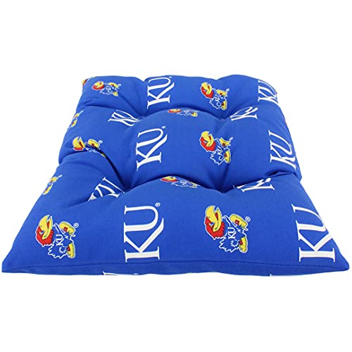 Image of College Covers Everything Comfy Kansas Jayhawks Rocker Pad - Chair Cushion