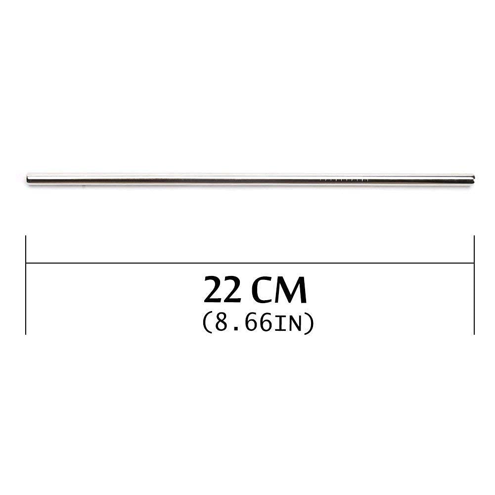 Worldwide e-Mart Stainless Steel Drinking Straws Set with Cleaning Brush (2 Bent + 2 Straight) Reusable Metal Straws BPA Free Rust Proof Smooth Edge Straws for Juice Smoothies Coffee Milkshake 1