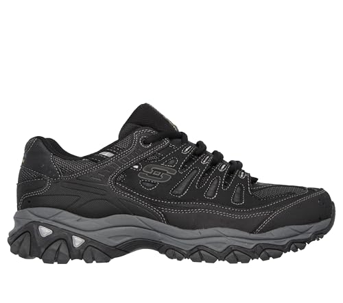 Image of Skechers Men's Afterburn M. Fit Fashion Sneakers - Leather Upper, Memory Foam Insole, Rubber Outsole