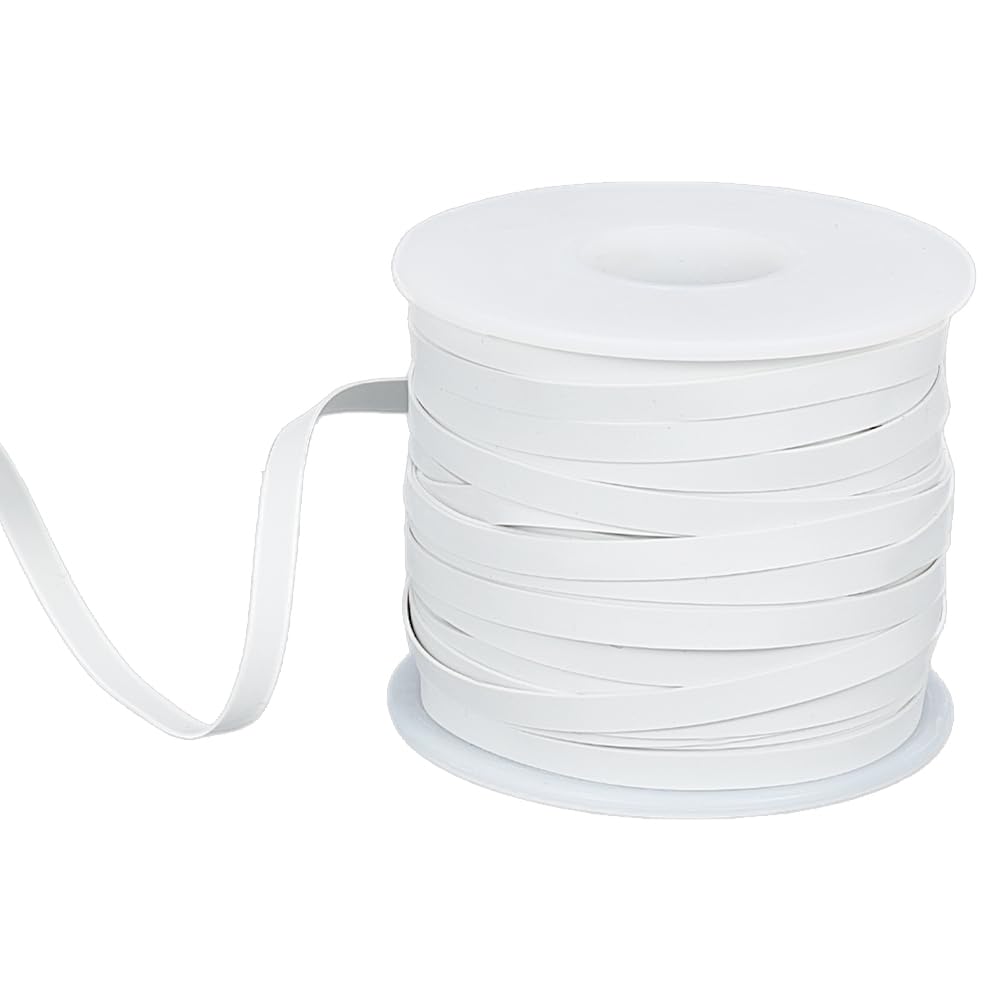 OLYCRAFT 50 Yards White Rubber Swimwear Elastic Band for Sewing Craft