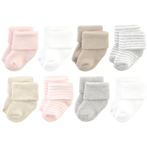 Image of Hudson Baby baby-girls Cotton Rich Newborn and Terry Socks