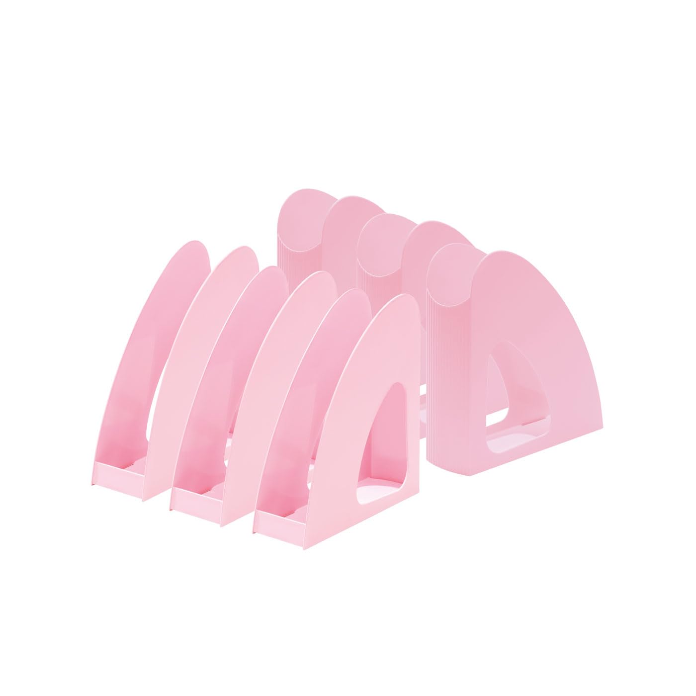 HAN Re-Loop Magazine File - Pack of 6, Say Yes to 100% Recycled Modern Young Design for DIN A4/C4 Documents, Pastel Pink, 16218-886