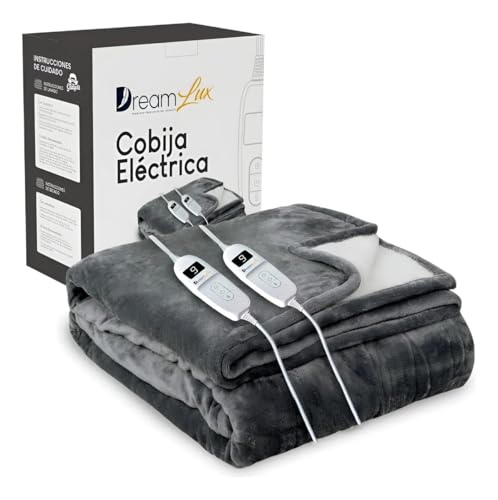 El Mejor Listado de Cobertores electricos los 5 mejores. 46 MR. GADGETS Cobija Calentadora Eléctrica Dream Lux Manta Termica con Forro Polar Suave para Calentamiento con Control Remoto Ajuste de Niveles de Calor, Cobija Calentadora Lavable...