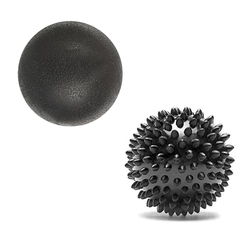 Image of Bodylastics Lacrosse & Acupressure Spike Massage Ball Combo for Deep Tissue, Muscle Recovery & Myofascial Release | Foot, Back, Neck & Shoulder Pain Relief | Portable, Spiky Trigger Point Therapy