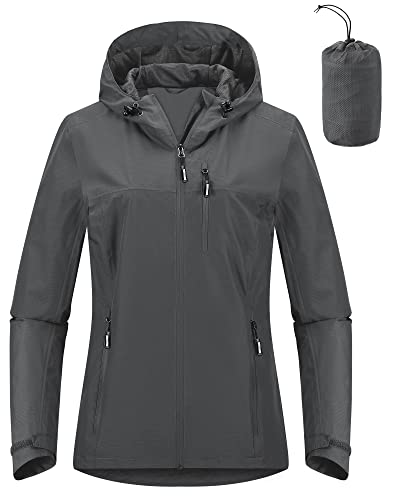 Image of Outdoor Ventures Packable Rain Jacket Women Waterproof Raincoat with Hood
