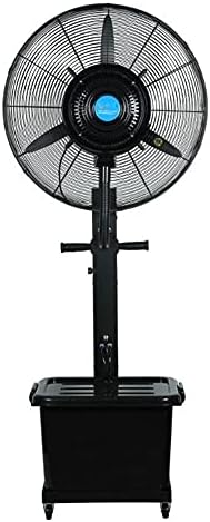 FUFU Cooling Fans Outdoor Misting Fan, High-Velocity Misting Pedestal Fan 90° Oscillation, Outdoor Water and Dust-Resistant Cooling Fan, Ideal for Jobsites, Restaurants, Patios, and More, 3 Speed S