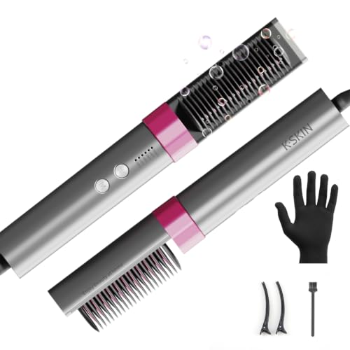 K-SKIN Hair Straightener Brush, 680 Billion Plasma Ions Ceramic Hot Comb