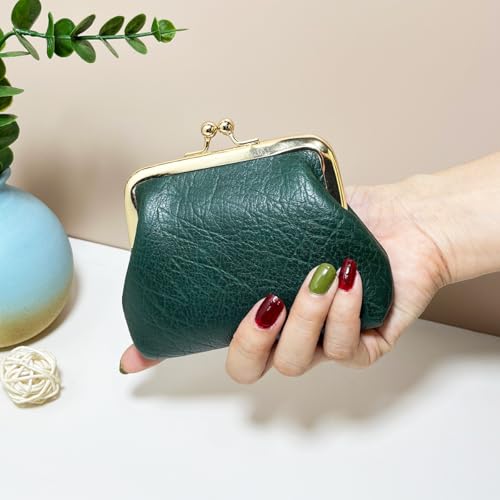 Image of Cute Floral Buckle Coin Purses Vintage Pouch Kiss-lock Change Purse Wallets