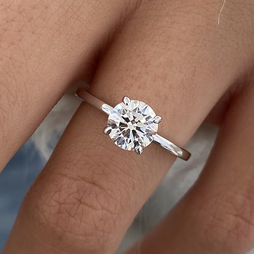 14k White Gold Engagement Ring/Wedding Ring With 0.20 to 3.00 Carats Lab Grown Diamond (E Color, VS1 Clarity) Rings For Women, IGI Certified, Gift For Her, Jewelry for Women2