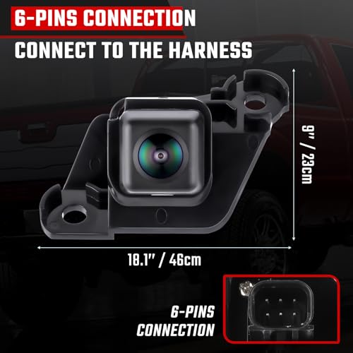 Image of Backup Camera Rear View Camera Fit for Toyota Tacoma 2014 2015 Parking Park Assist Camera Replaces #86790-04021 86790-04020,6 Pins