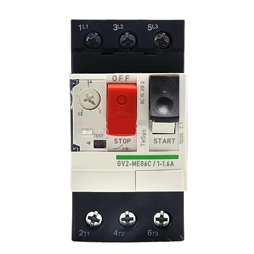 Disyuntor de motor GV2-ME06C de 1-1.6A para proteger bombas de agua y ventiladores de taller