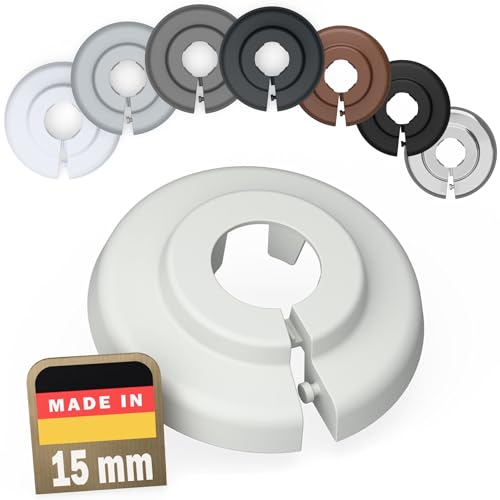 FUX 2 St. Heizungsrohr Rosette 15mm Abdeckung Verkleidung -...
