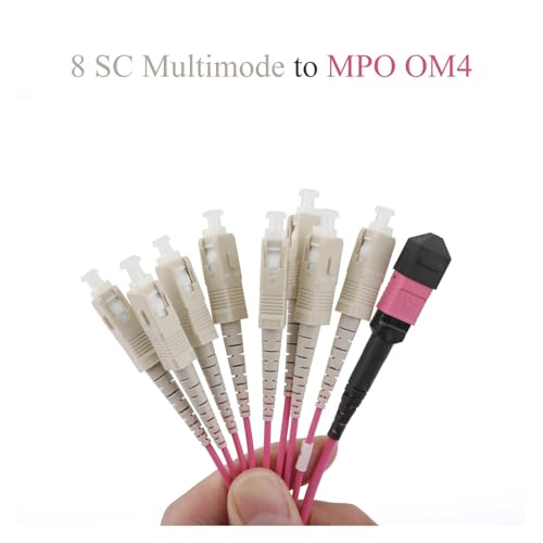 Câble extension fibre optique MPO OM4 10G multimode 8 cœurs 10m pour réseau local - 3