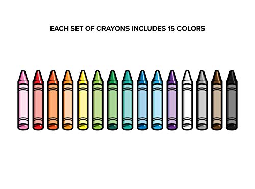 Set Of 15 Crayon Premium Fabric Wall Decals - Repositionable. Reusable. Non-Toxic. #TOP1