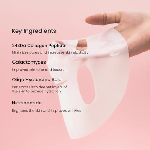 Image of Bio Collagen Hydrogel Face Mask, Overnight, Pack of 4