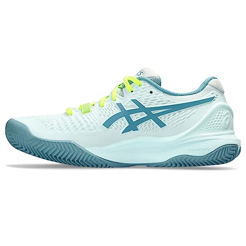 ASICS Women's Gel-Resolution 9 Clay Tennis Shoes, 6, Soothing SEA/GRIS Blue