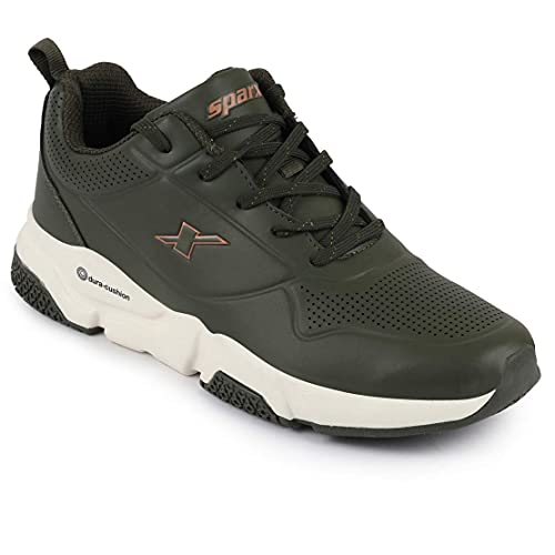 Image of Sparx Mens SM 661 | Enhanced Durability & Soft Cushion | Olive Running Shoe - 10 UK (SM 661)