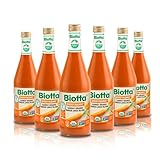 Biotta Organic Carrot Orange Ginger Juice - 100% Vegetable Juice for Energy, Immunity & Wellness - Excellent Source of Nutrients - All Natural, Non-GMO, Gluten-Free (16.9 Fl Oz, Pack of 6)