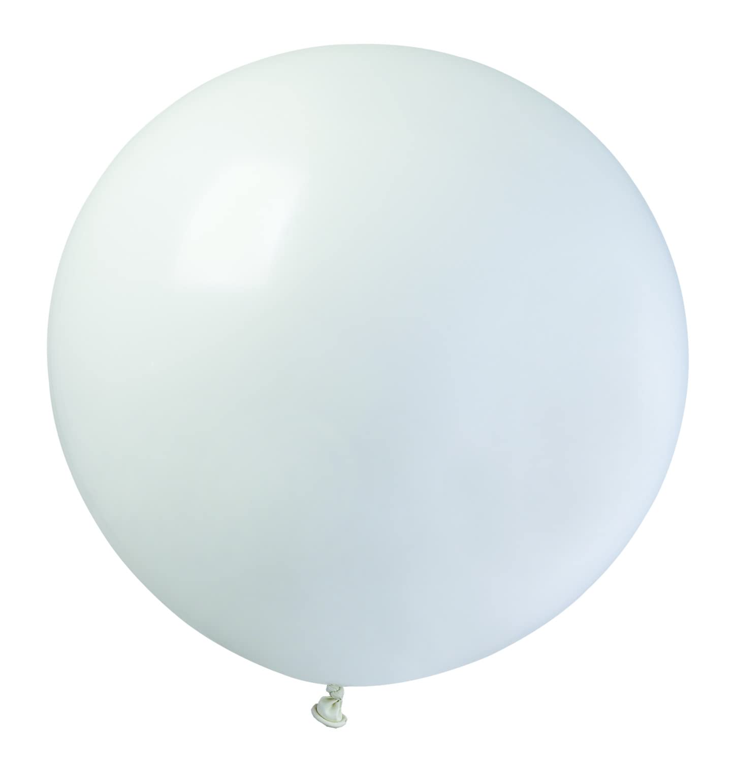 Pack 10 maxi balloons in natural latex Premium Quality G40 (Ø 100cm / 40"), ivory white — image 1