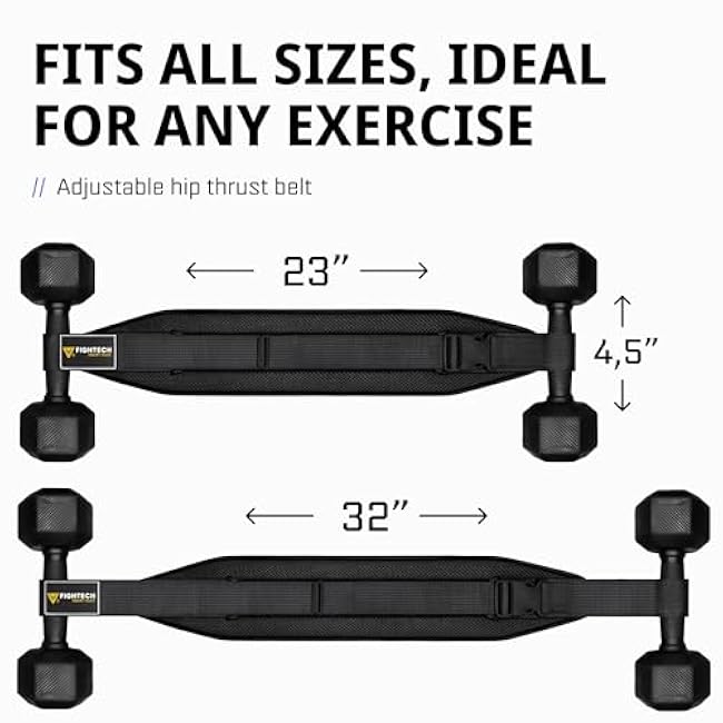 Exercise Hip Thrust Belt with Slip-Resistant Padding - Easy to Use with Dumbbells, Kettlebells, or Plates - Protects Your Hips for Gym, Home Workouts, or On the Go