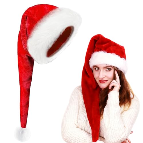 Weihnachtsmütze Erwachsene, Nikolausmütze Lang Weihnachtsmützen...
