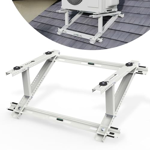Chiligent Rooftop Mini Split Mount Bracket 9,000 to 24,000 BTU, Heavy Duty Adjustable Roof Support Bracket for Ductless Mini Split Air Conditioner, Condenser, Heat Pump, Support up to 330 Lbs