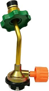 Adaptador de válvula de inflado de tanque de gas butano para uso en exteriores, compatible con puertos de repuesto estándar de camping (volante de aleación)