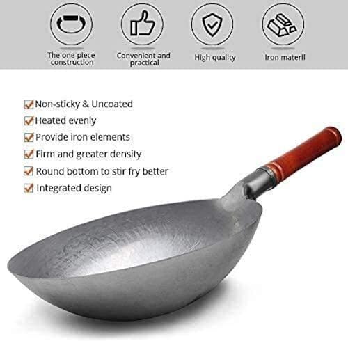 Wok Kitchen Iron Cookeware Tradicional 34cm miniatura 5