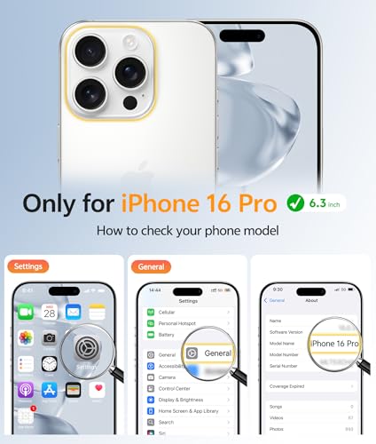 Image of FNTCASE for iPhone 16 Pro Case: [Compatible with Magsafe] [Screen Protector] Anti Yellowing Transparent Clear Magnetic Phone Cover - Military Grade Shockproof Drop Proof Protective Cases - Clear