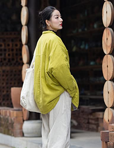 NFYM Women Quilted Jackets Long Sleeve Button Down Lightweight Casual Loose Warm Padded Winter Coat 5