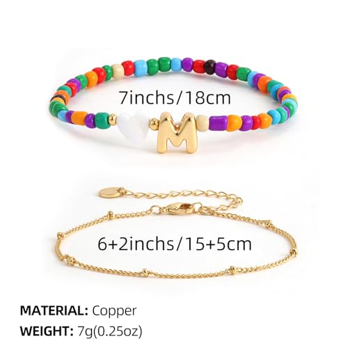 Eaciy Jewelry 14K Gold Plated Initial Bracelets - image 7