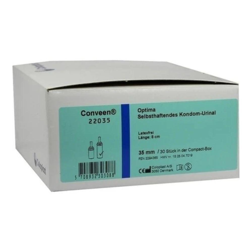 Coloplast Conveen Optima Urinal Kondom – Selbstklebend, 8 cm, 30 Stück