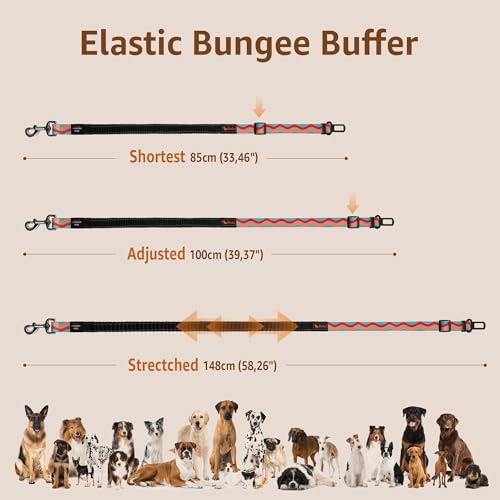 AYADA Dog Seat Belts for Cars UK Adjustable Elastic Metal Buckle Nylon Webbing,Dog Car Harness Restraint Crash Tested Clip Chew Proof Pet Travel Safety Lead Carabiner Accessories Puppy Cat (Ribbon) - Image 5