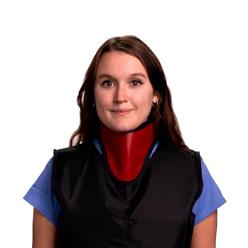 Image of Thyroid Shield /Collar with PVC Easy Clean Color Red .50mm PB Light Weight Radiation Protection