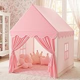 Wilwolfer Kids Play Tents for Toddlers Kids Tents Indoor Playhouse - Princess Tent for Girls Toy House Gift (Pink Play Tent)