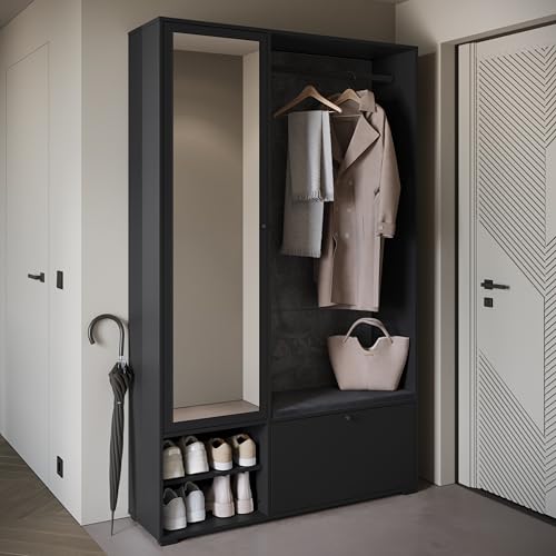 Muebles Slavic Armario Vestidor con Tapicería Dino - Largo de 190 cm - Vestidor en Estilo Moderno - Roperos de Dormitorio para Salón, Comedor - Armario Grande