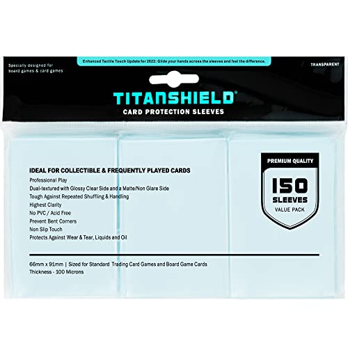 TitanShield Premium Clear Card Sleeves Compatible with Standard...