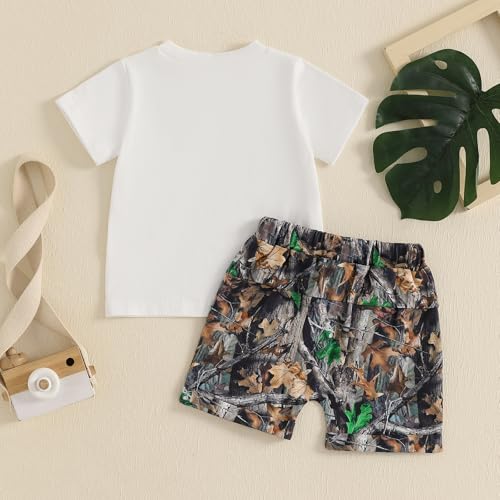 Toddler Baby Boy 2 Piece Outfits Letter Print Short Sleeve T Shirt Elastic Waist Shorts Set Summer Clothes2