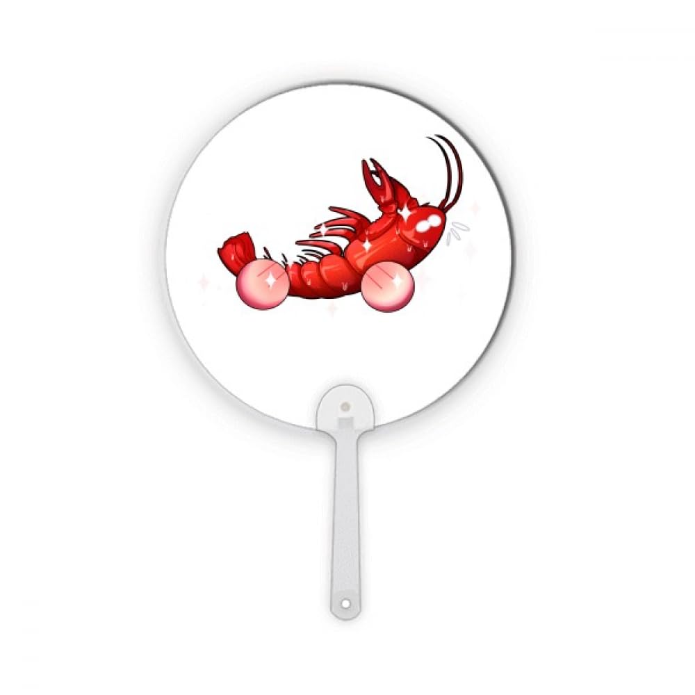 Éventail rond en plastique homard pour rester au frais durant les fortes chaleurs