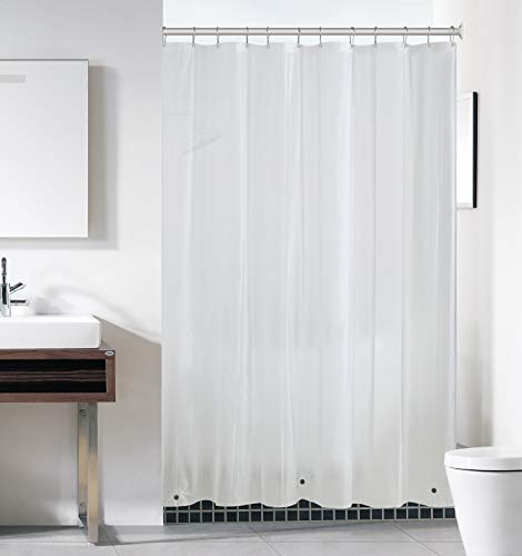 GoodGram Hotel Heavy Duty Premium PEVA Shower Curtain Liner with Rust Proof Metal Grommets - Assorted Colors (Frosty Clear)