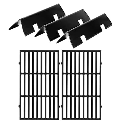 Grillflame Spirit E210 Grill Grates Flavorizer Bars Replacement Parts for Weber Spirit Grill Grates 200 Grill Parts E-210 S-210 E-215 E-220 S-220 Spirit II e-210 GS4 Spirit 2 Grates 7637 7635
