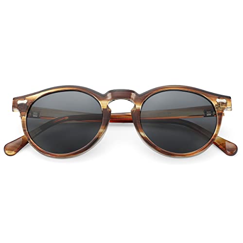 Image of Vintage Polarized Sunglasses for Men Women Round Retro Classic Fashion Eyewear UV400 Protection Sun Glasses