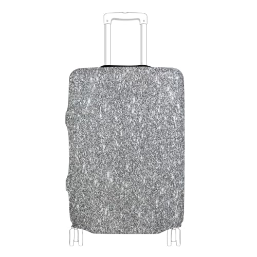 Joisal Glittery Bright Gray Silver Suitcase Covers for Luggage Tsa Approved Fit 18-32 Inch Luggage, Luggage Accessories