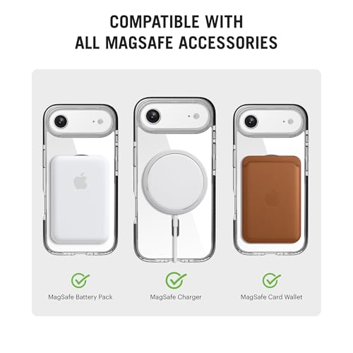 Image of DailyObjects Stride Clear 2.0 Magnetic Case Cover Compatible with iPhone Air | Wireless Charging Slim Back Cover | 2 Layer Edge Protection & Shockproof