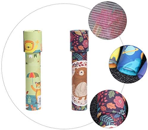 NUOBESTY 2Pcs Kaleidoscope Toys Kids Rotating 3D Kaleidoscope Classic Kaleidoscope Toy Educational Science Developmental Toys for Adults Child Gift Random